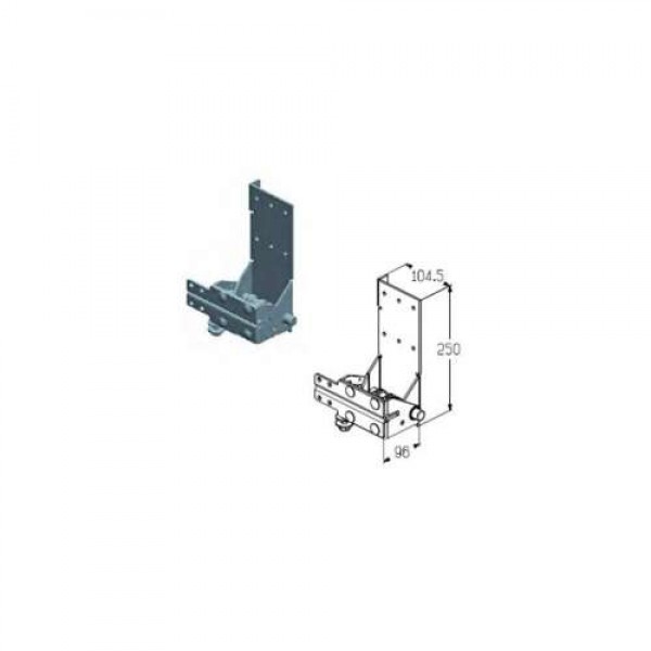Alutech RBI-40.110DR кронштейн роликовый нижний правый Alutech RBI-40.110DR кронштейн роликовый нижний правый