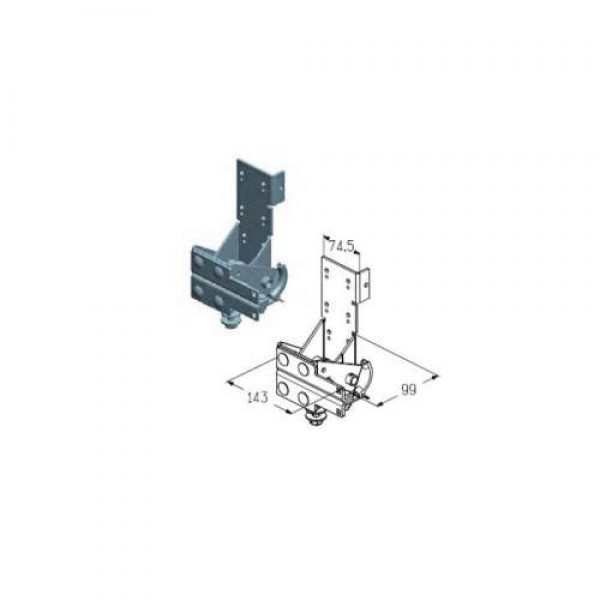Alutech RBI-40.110R кронштейн роликовый нижний правый Alutech RBI-40.110R кронштейн роликовый нижний правый