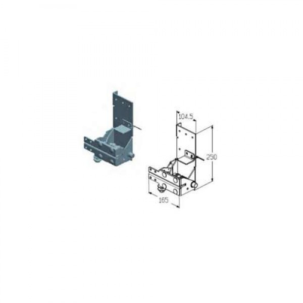 Alutech RBI-40.120DL кронштейн роликовый нижний левый Alutech RBI-40.120DL кронштейн роликовый нижний левый