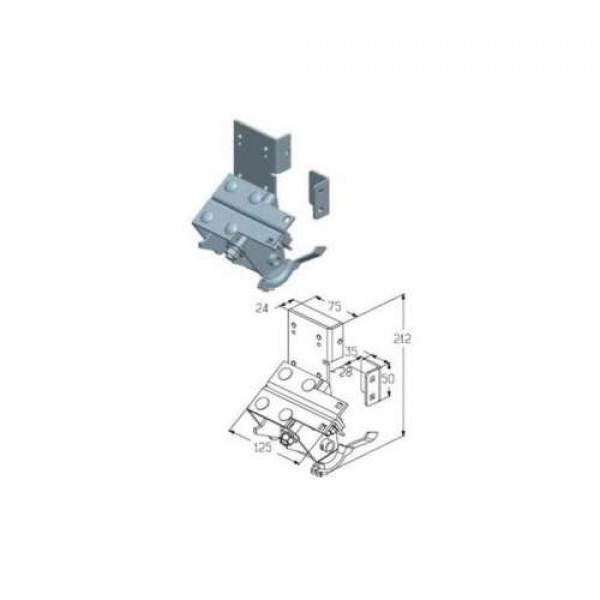 Alutech RBI446MR кронштейн нижний Alutech RBI446MR кронштейн нижний