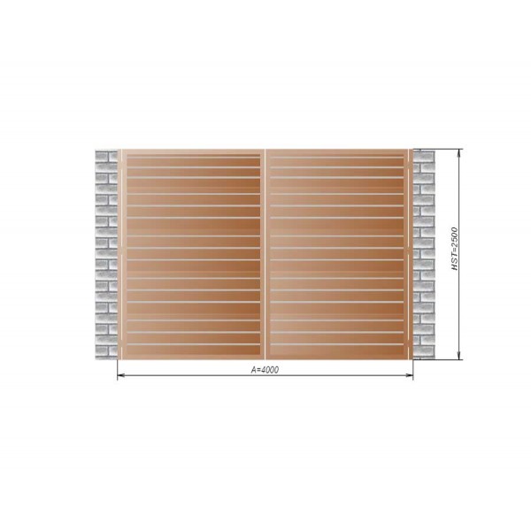 Распашные ворота Alutech 4000x2500 мм. Распашные ворота Alutech 4000x2500 мм.